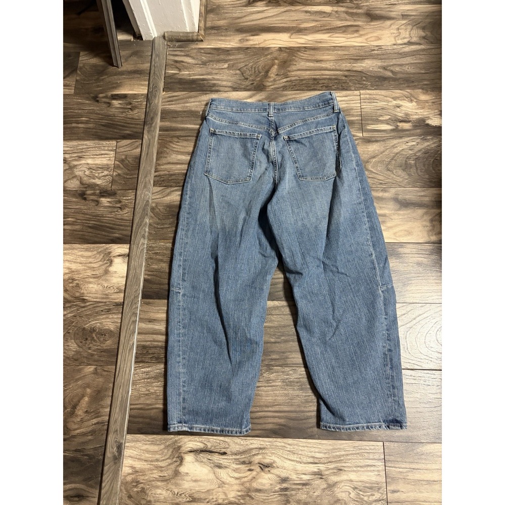 Old Navy High Rise Barrel Leg Jeans Womens 10 Petite Blue Casual Festival 687 - Picture 3 of 5